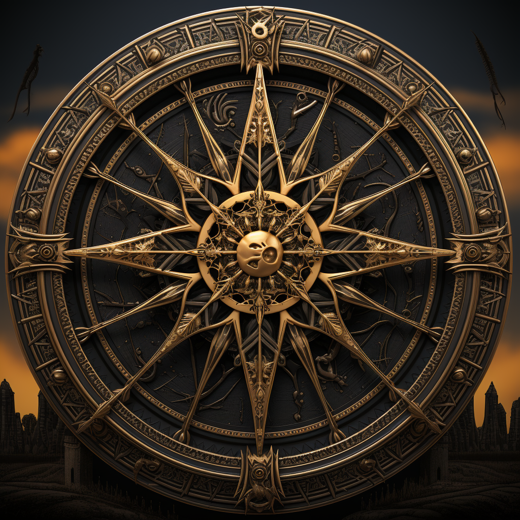 Gothic wheel logo design