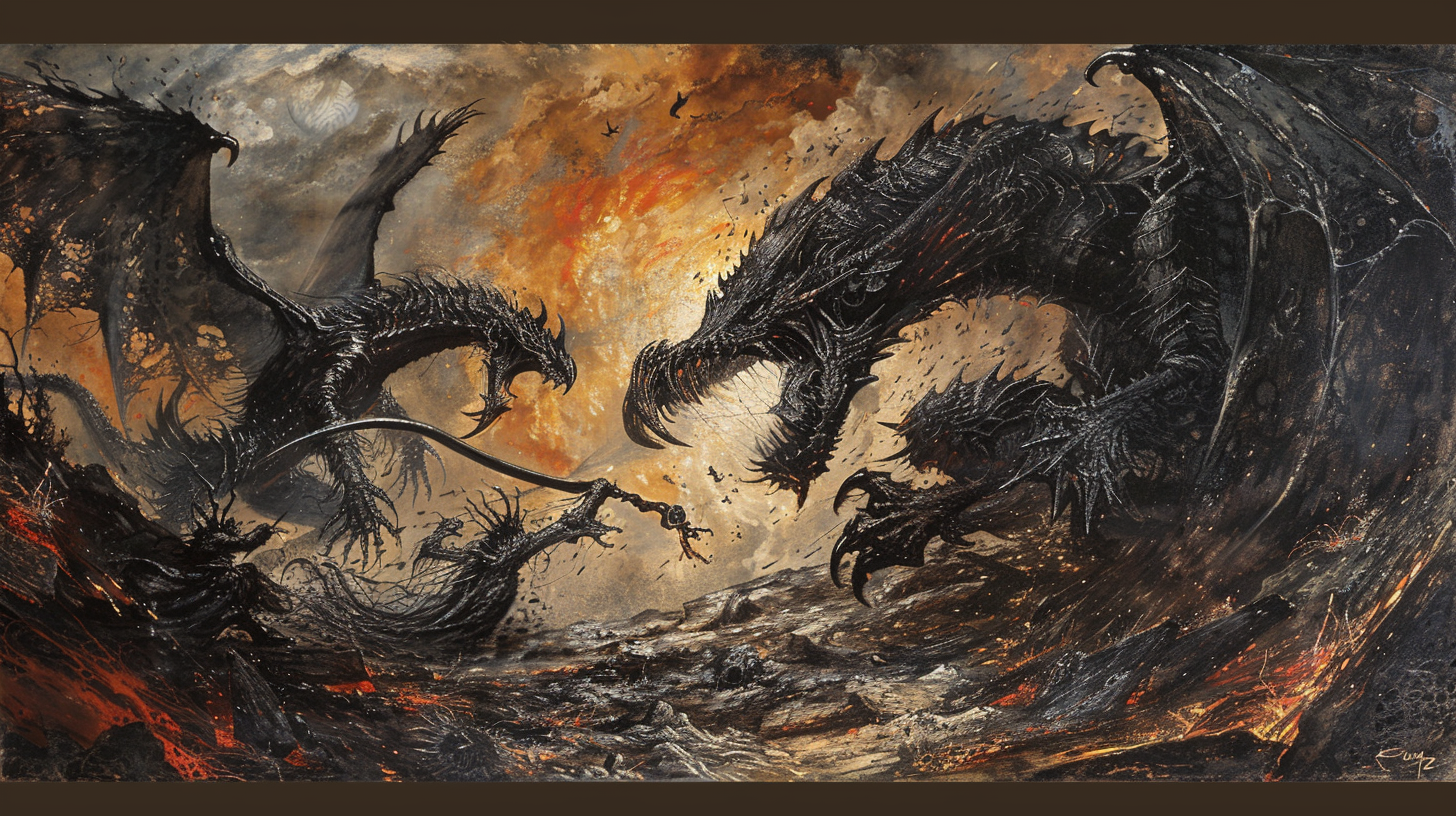 Silmarillion Gothmog vs Ancalagon Battle