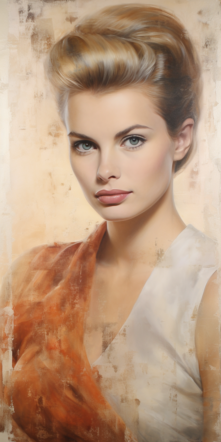 Portrait of Grace Kelly in Encaustic