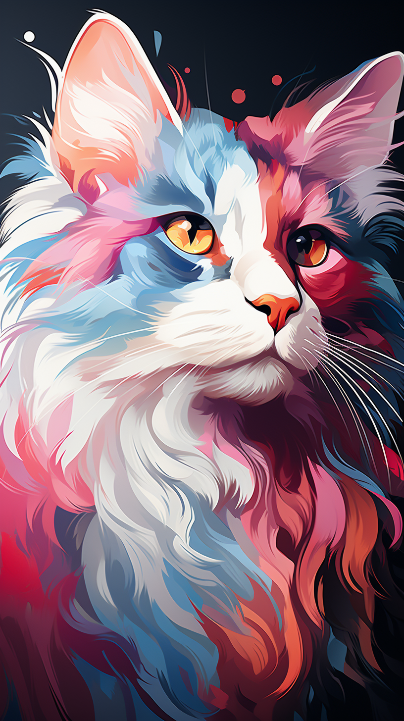 Beautiful cat with gradient fur