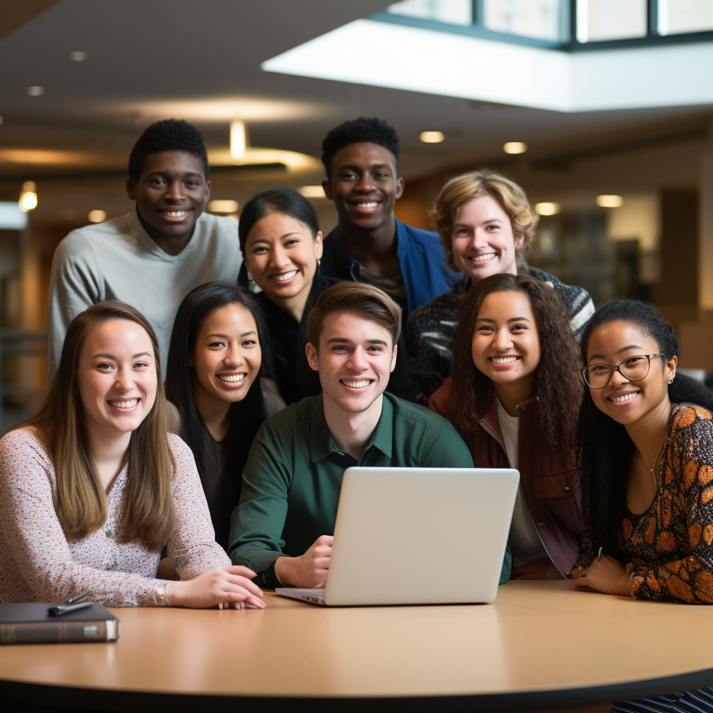 Multicultural graduate students studying psychology