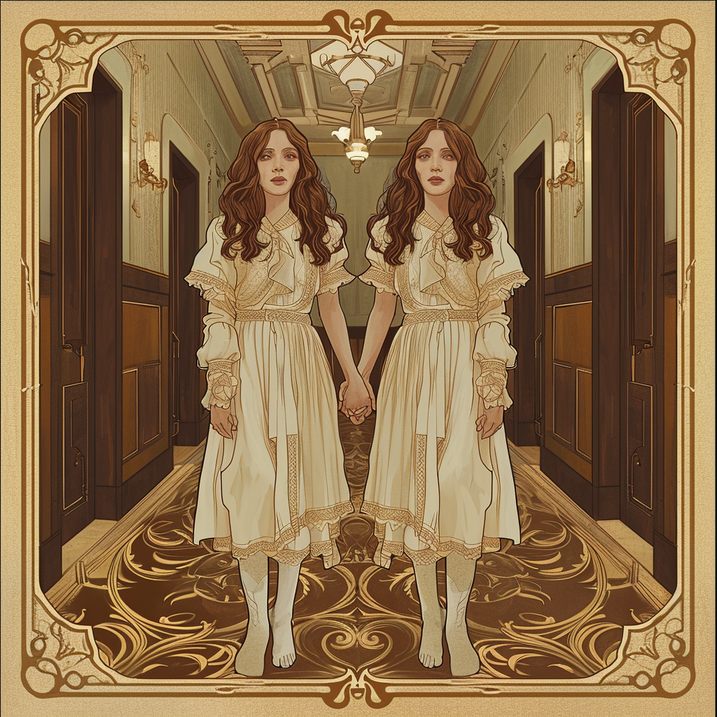 Grady Twins Shining Art Nouveau Illustration