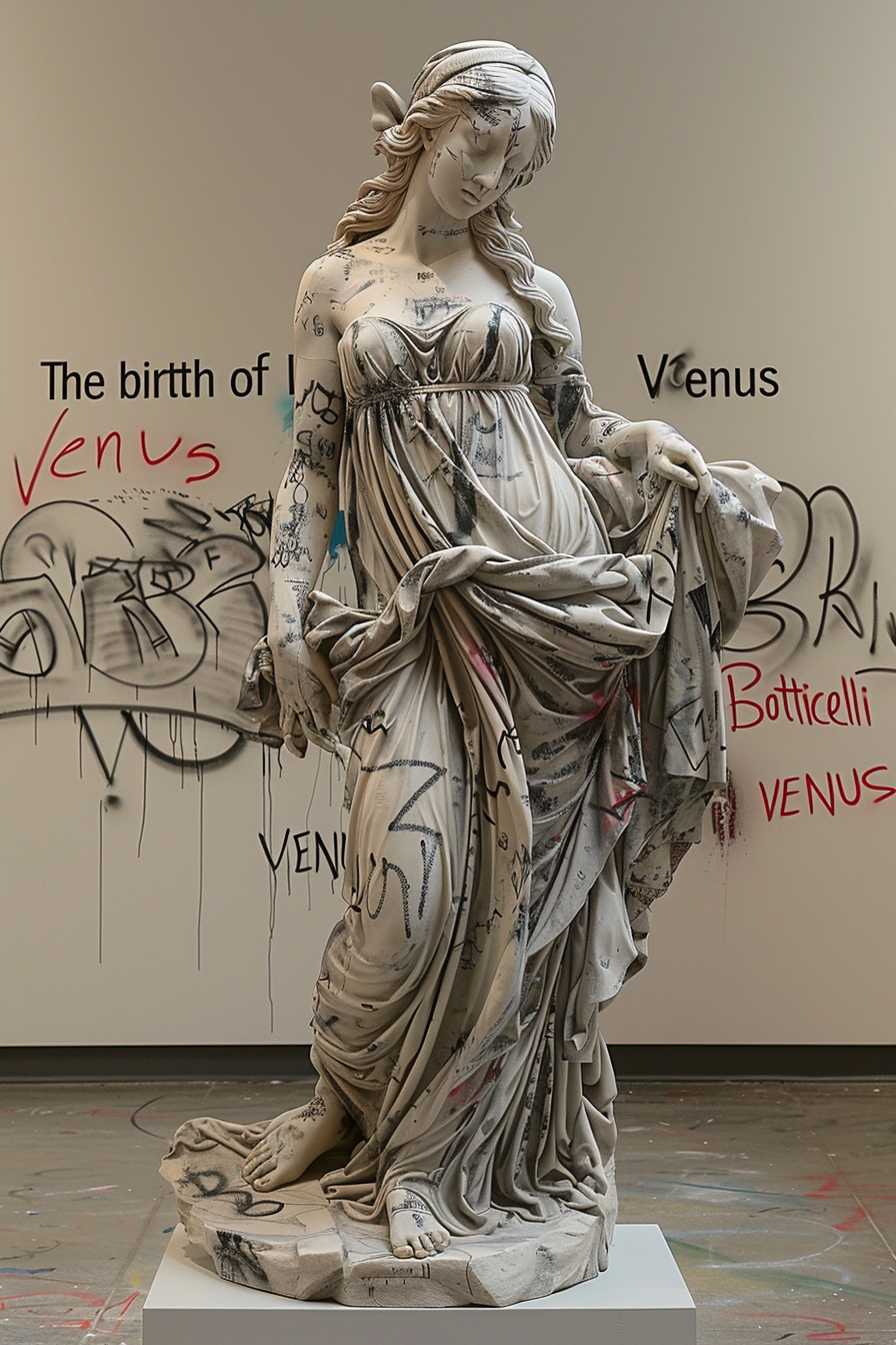 Graffiti Venus Birth Art