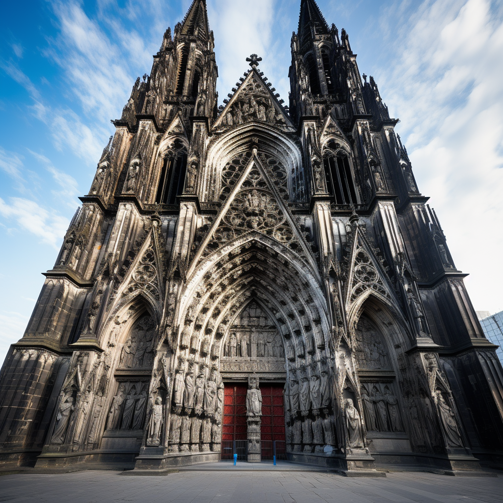 Graffiti on famous Cologne Cathedral with  Nico