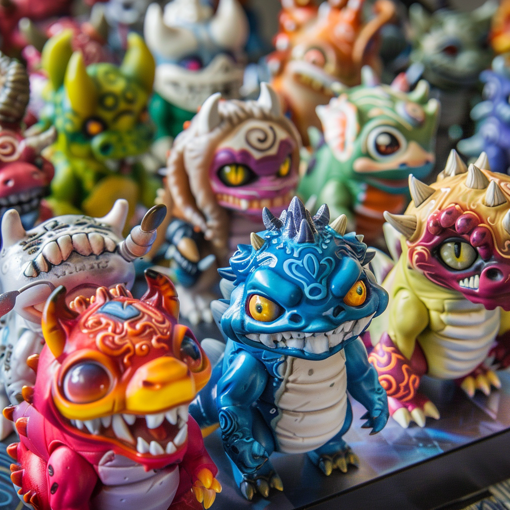 Graffiti toy beast figures collection