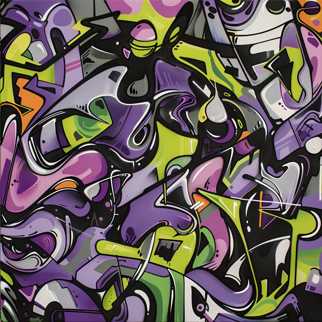 Vibrant graffiti urban art colors