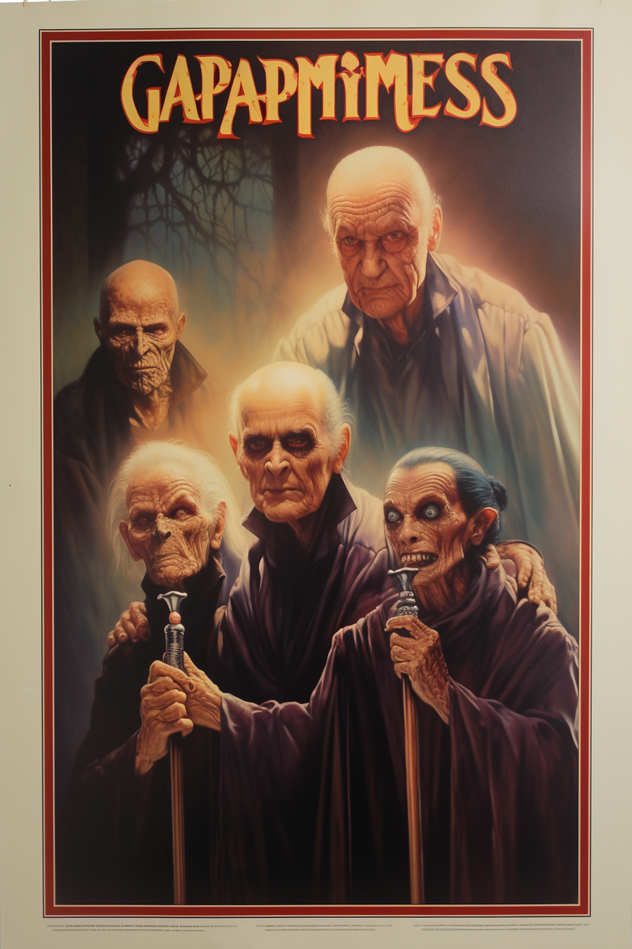 Elderly vampires in assisted living facility poster