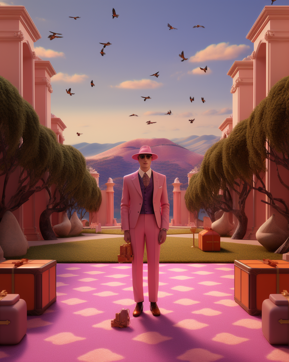 Colorful fashion collection on Grand Budapest Hotel runway