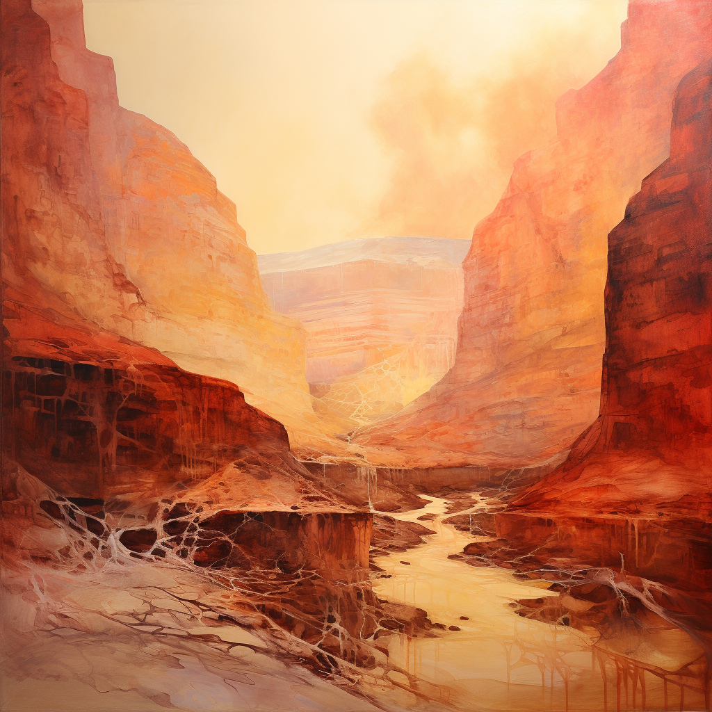 Abstract painting of the Grand Canyon