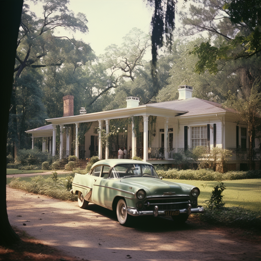 Beautiful Front Porch of Mississippi Mansion