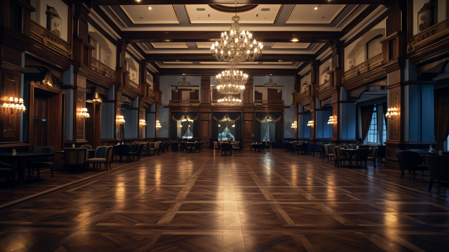 Grand interior hall with elegant decor