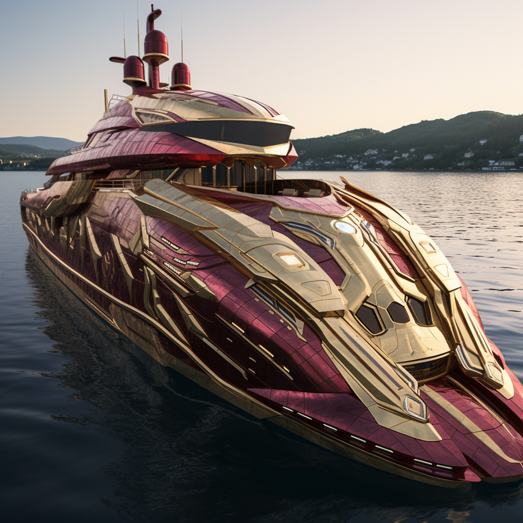 Grand luxurious iron man boat