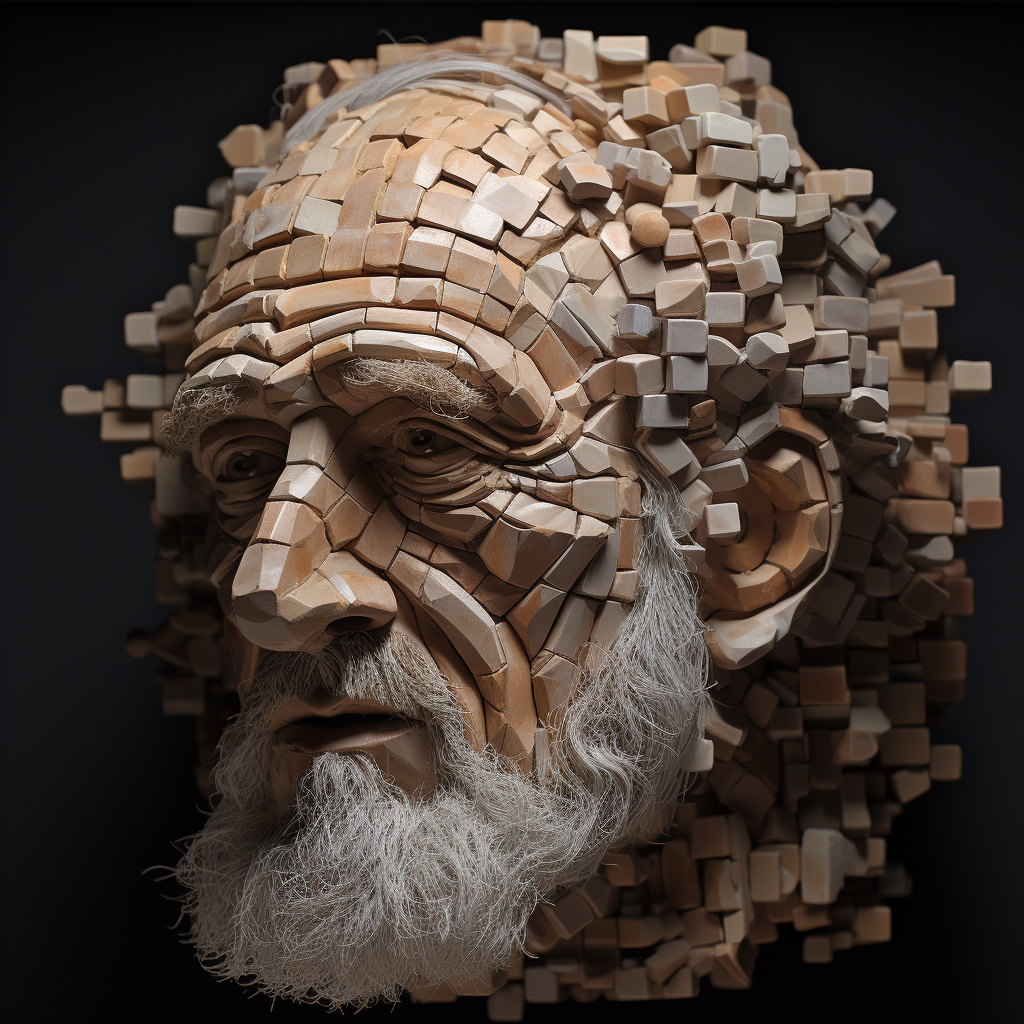 Smashed grandfather with blocks