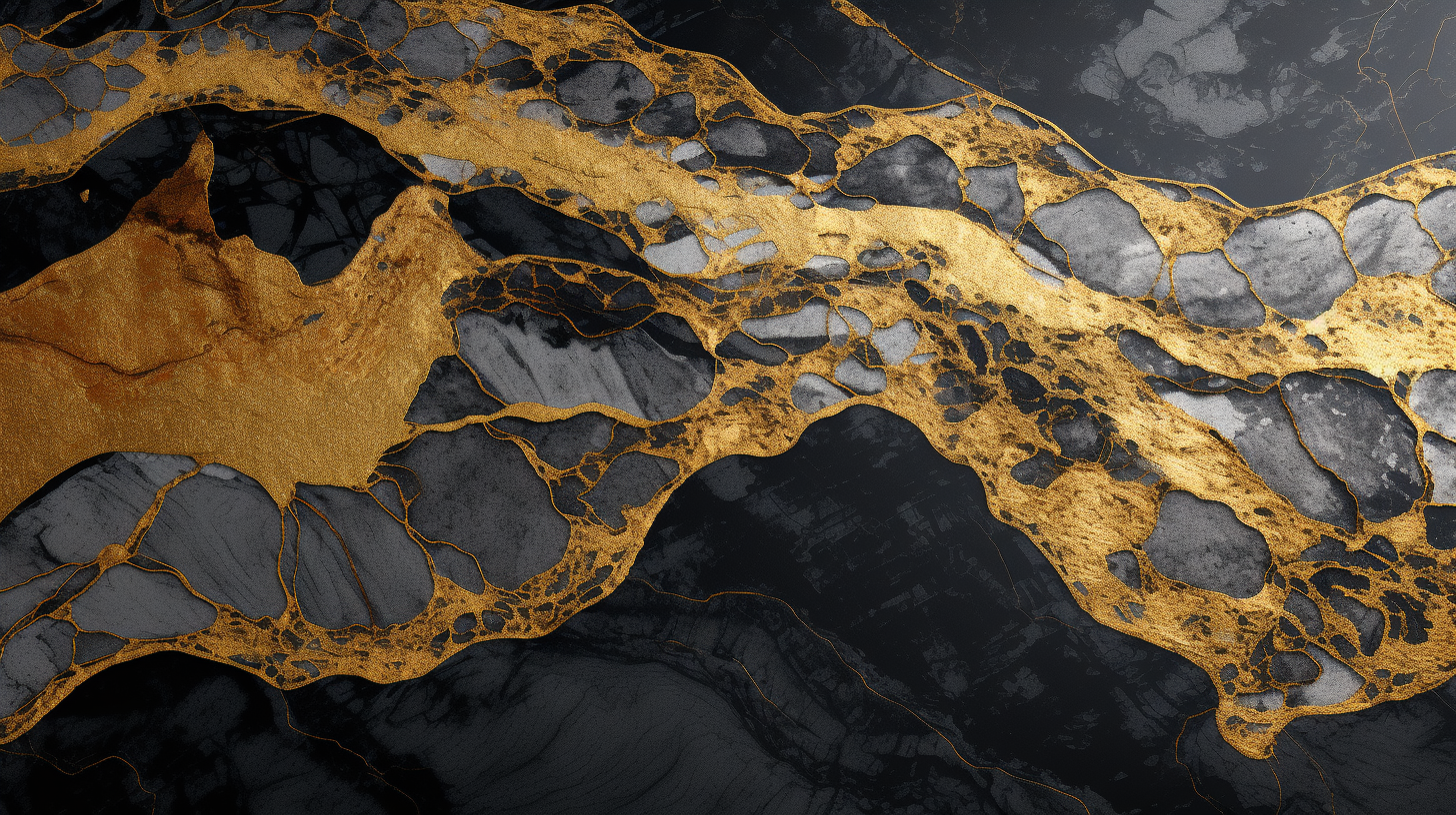 Granite with Gold Veins