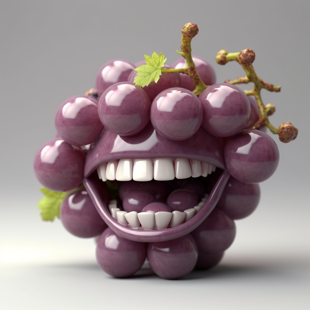 Grape with Smiling Teeth