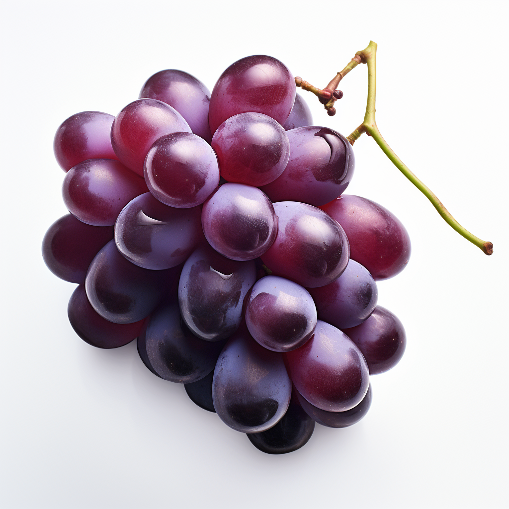 Grapes on White Background