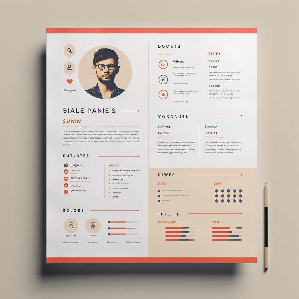 Creative graphic resume design example