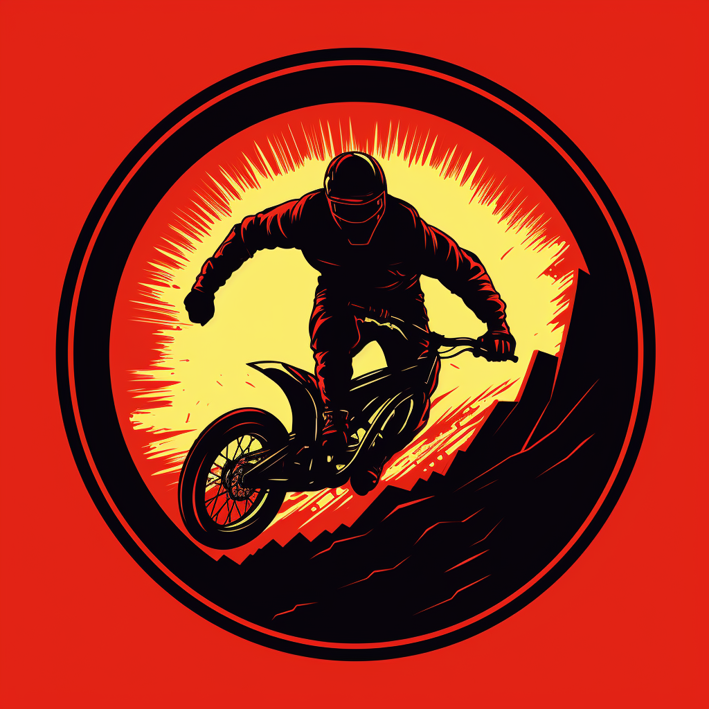 Logo of a daring stuntman