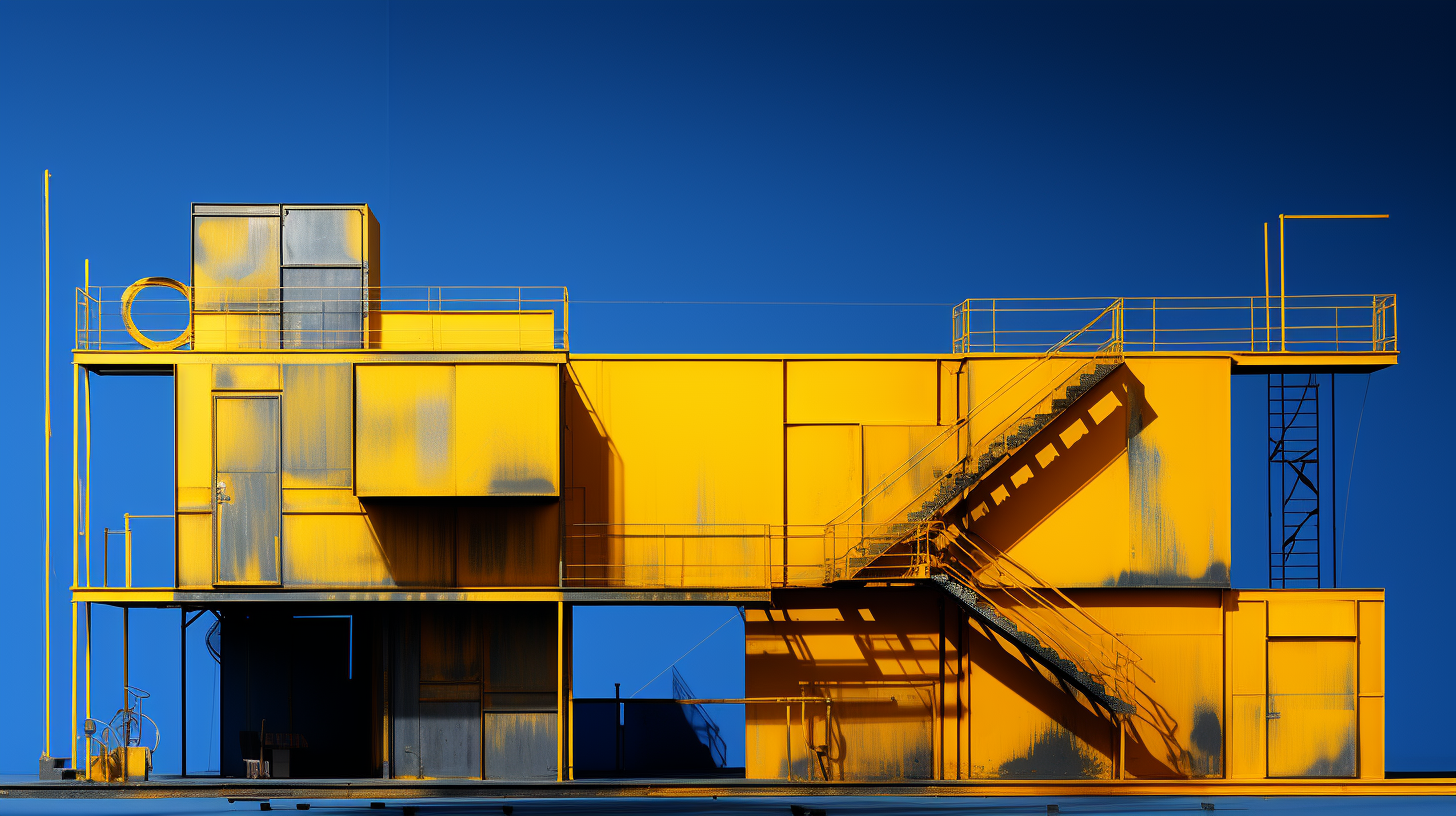 Detailed graphic yellow set photograph