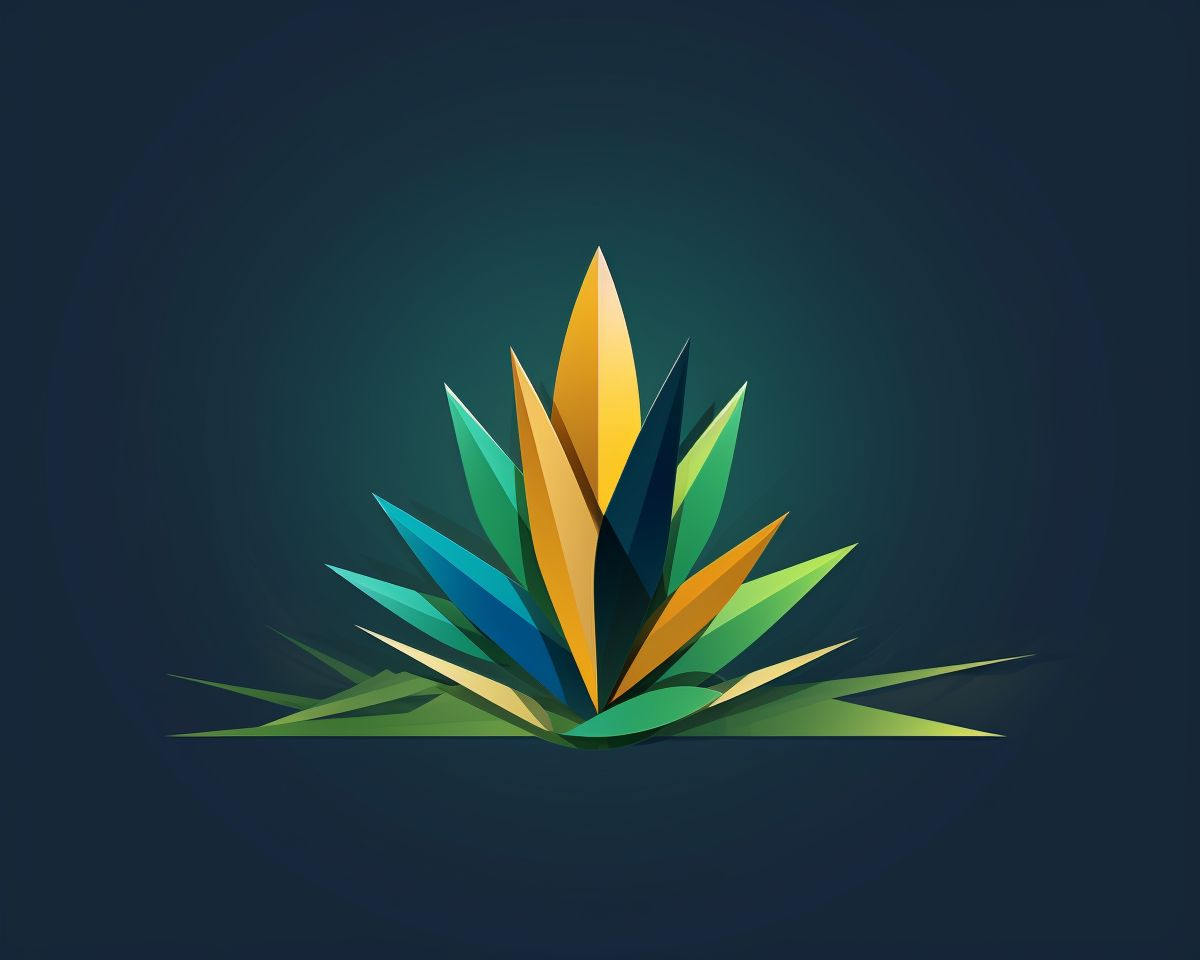 Abstract Grass Lawn Care Logo