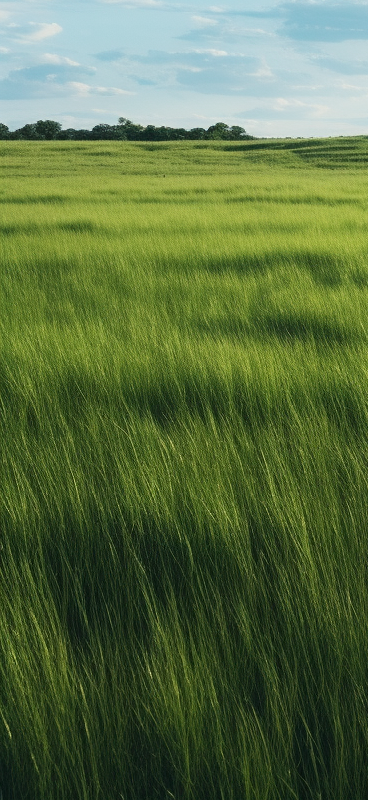 Beautiful grassland and sky full-length shot