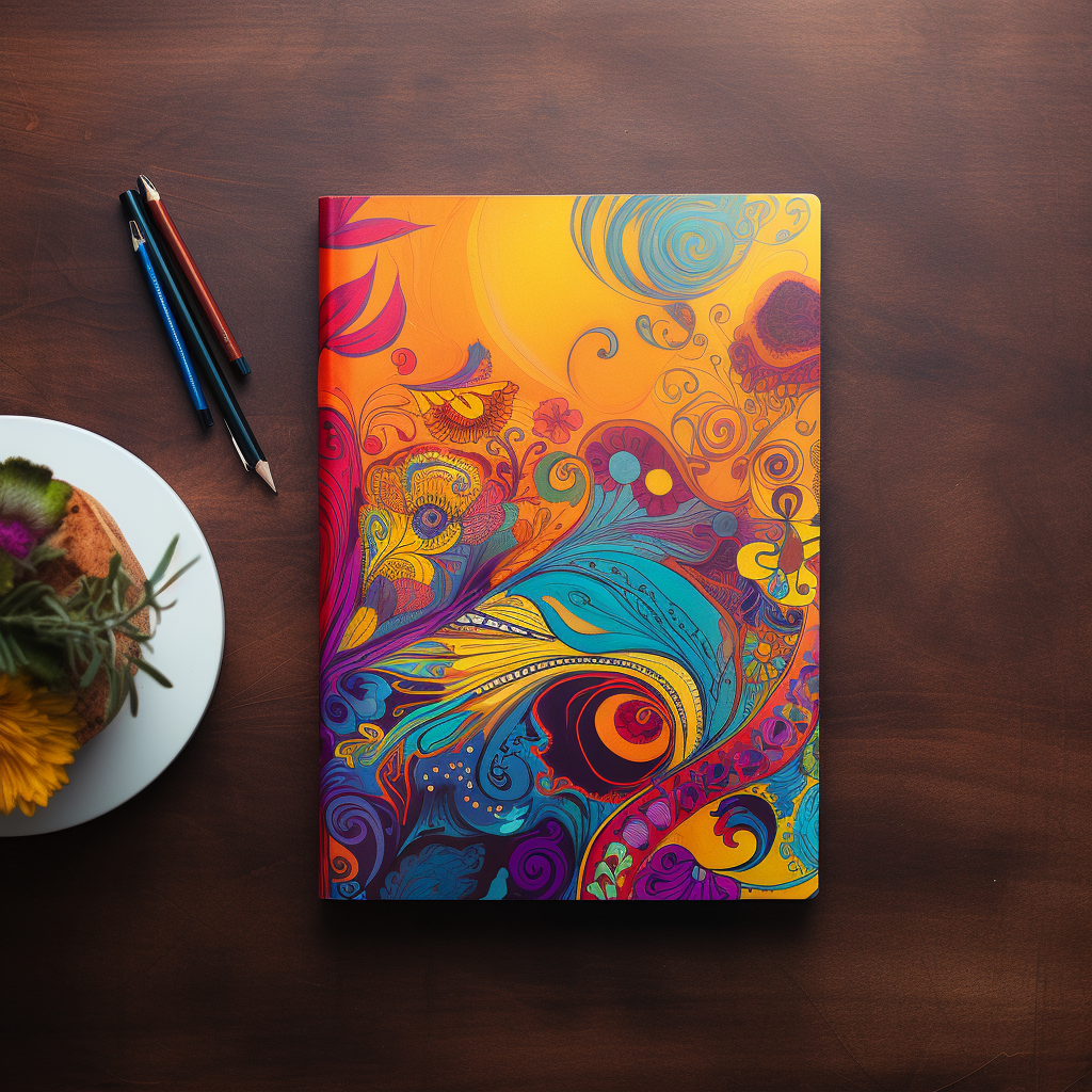 Colorful gratitude journal cover design