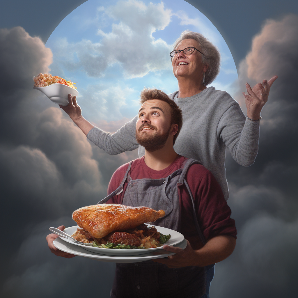 Man in Gray Hoodie Holds Plate of Meatloaf