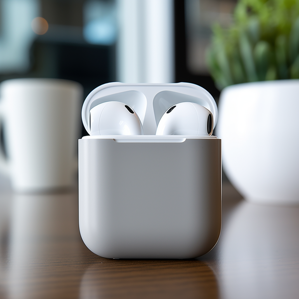 Stylish matte gray AirPods