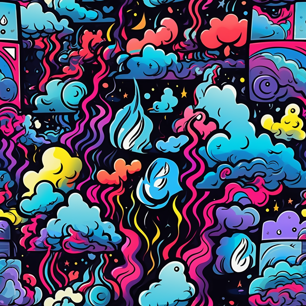 Colorful vape box pattern design