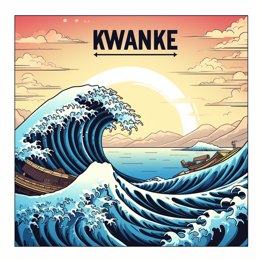 Great Wave Retro Comic Poster