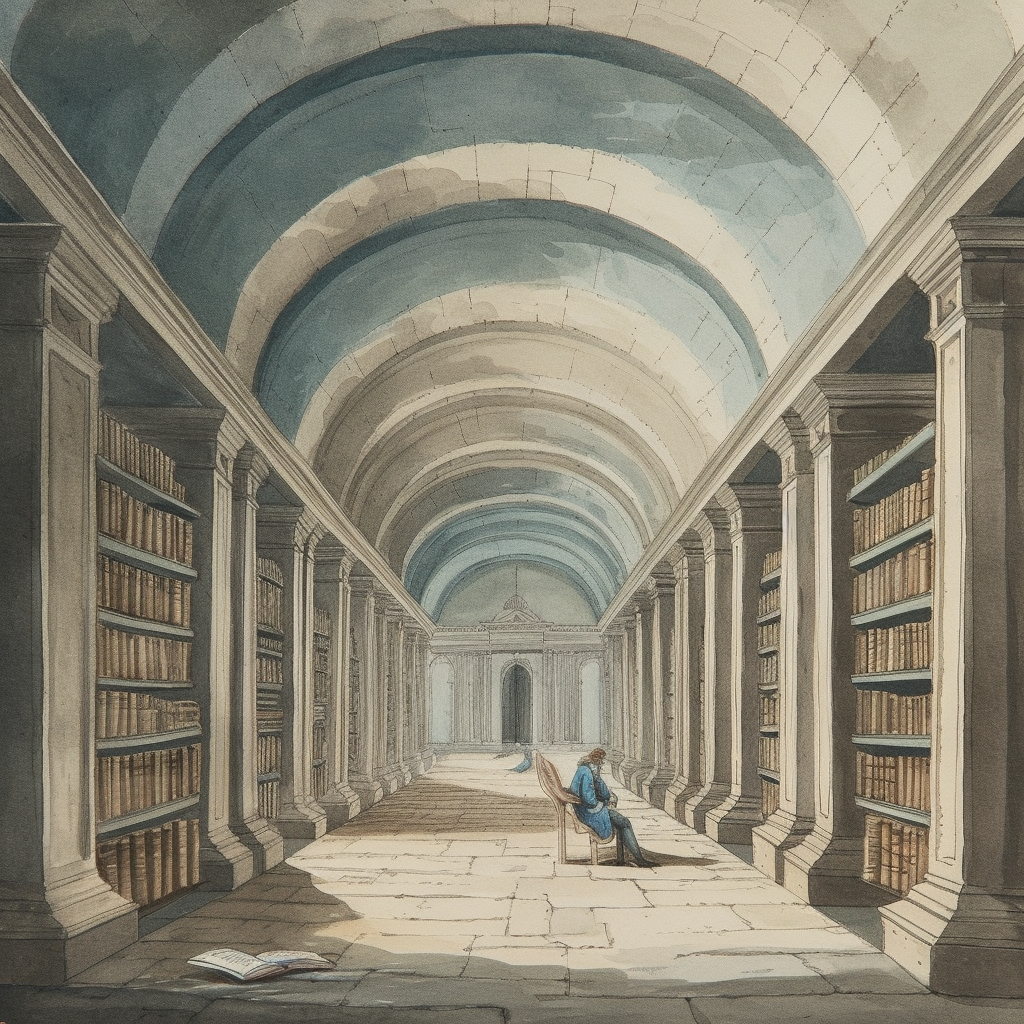 Beautifully Illustrated Grecian Library Tunnel Book