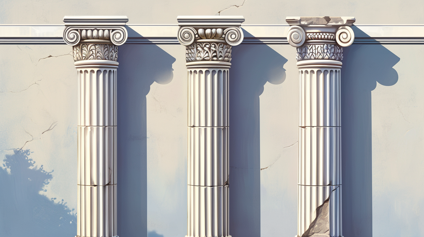 Greek Columns Types Illustration