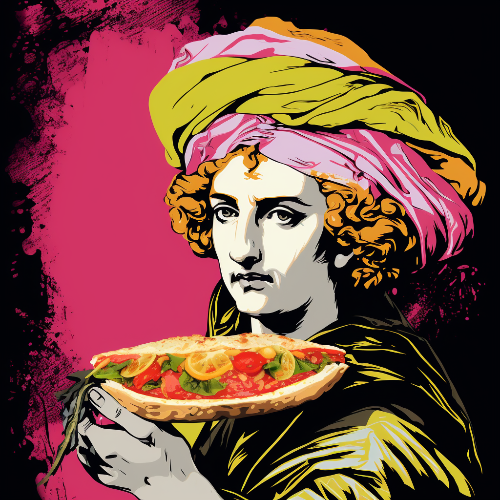 Greek gyro Warhol style food