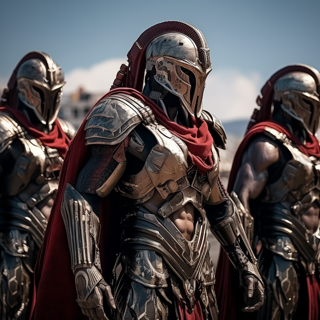 Greek Spartans with Futuristic Armour