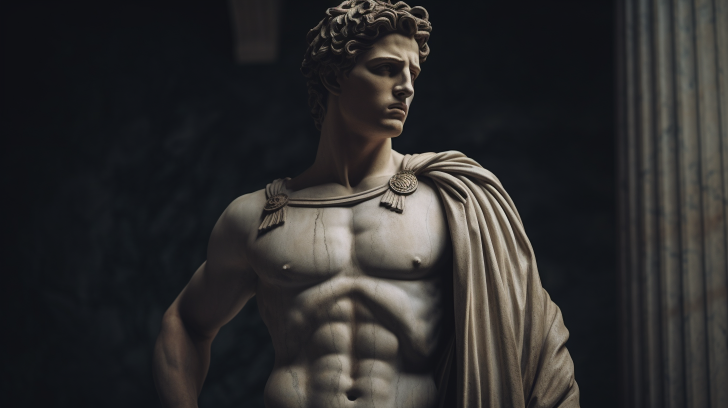 greek statue in ancient rome