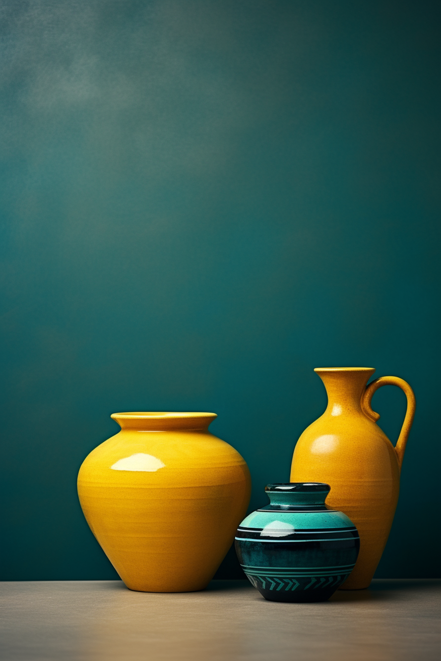 Greek Vase and Pots Design Still Life