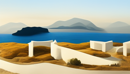 Captivating Greek Landscape with Vibrant Colors