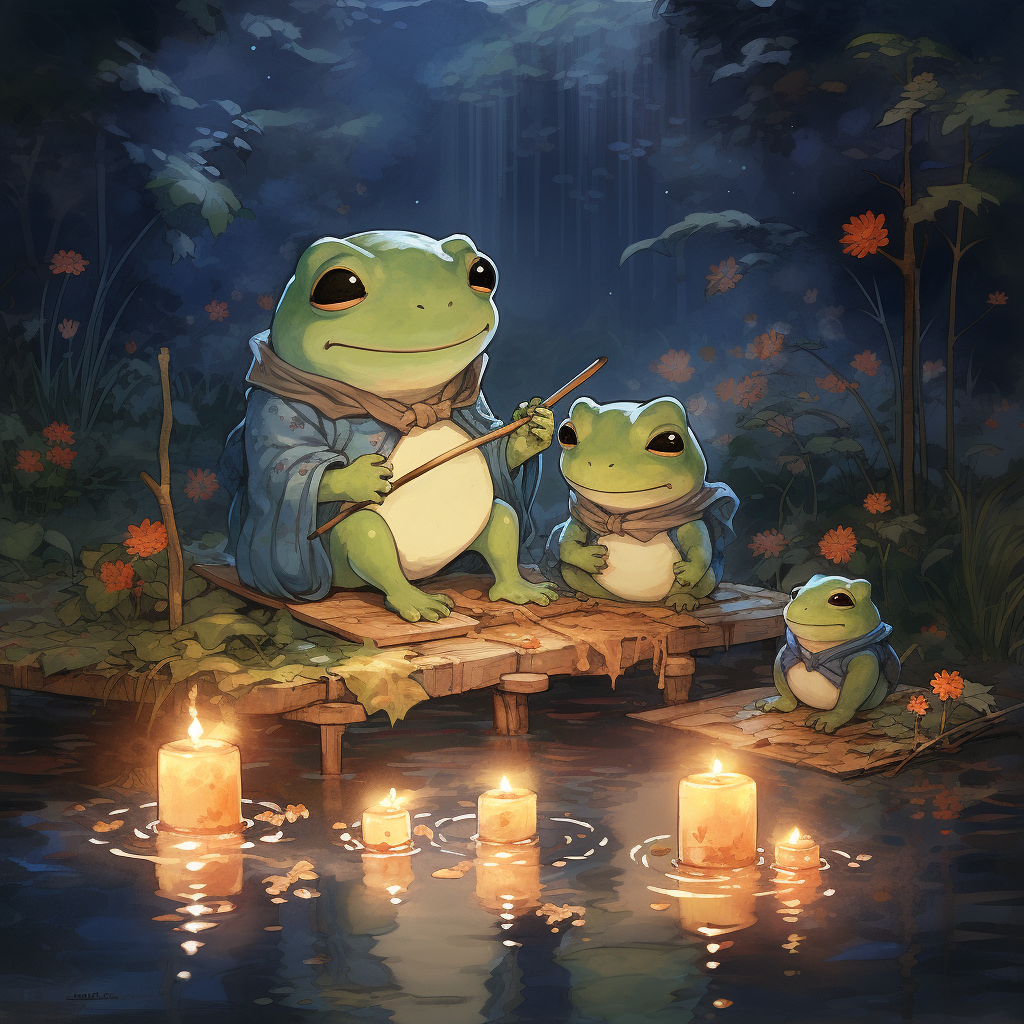 Bullywug villager with cute toads