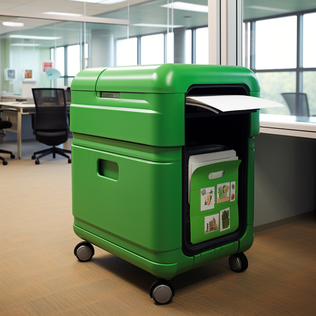 Mobile compactor system in green clean office