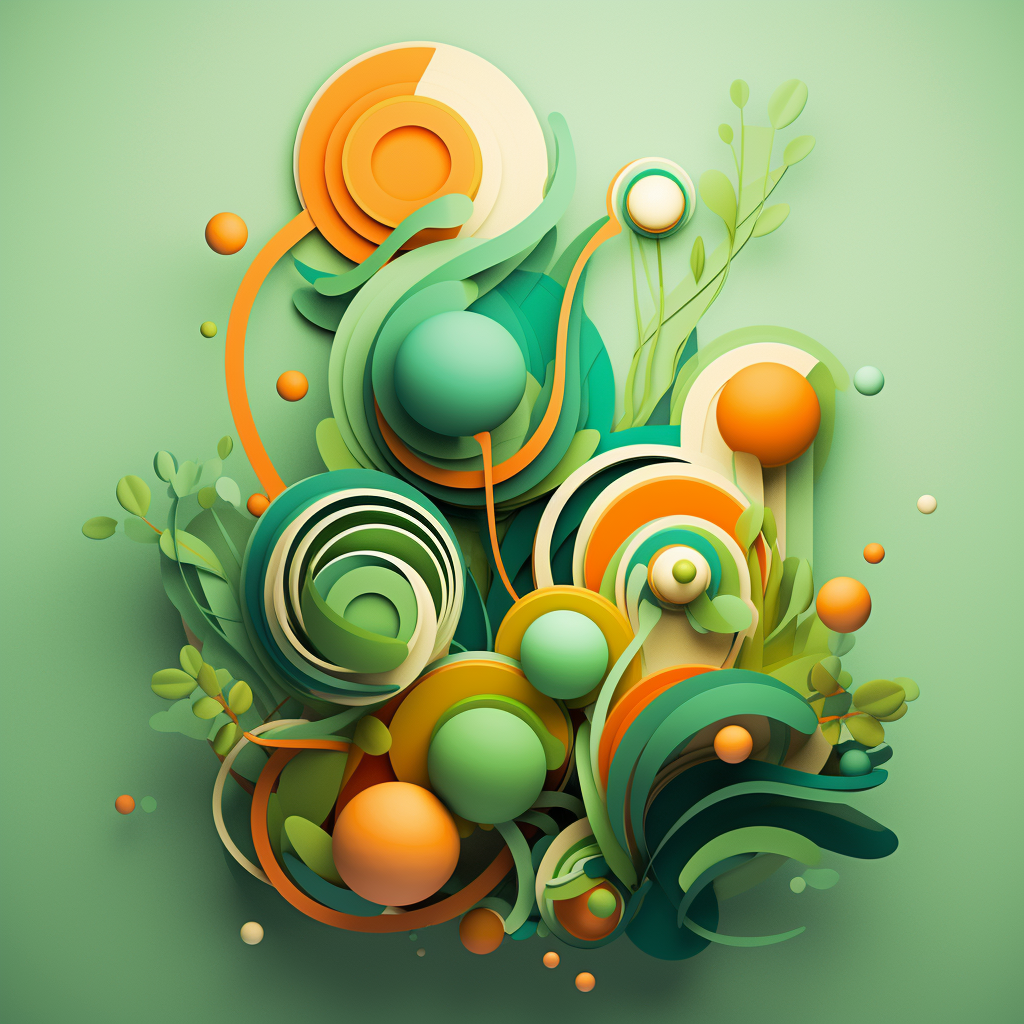 Green colorful graphic design concept