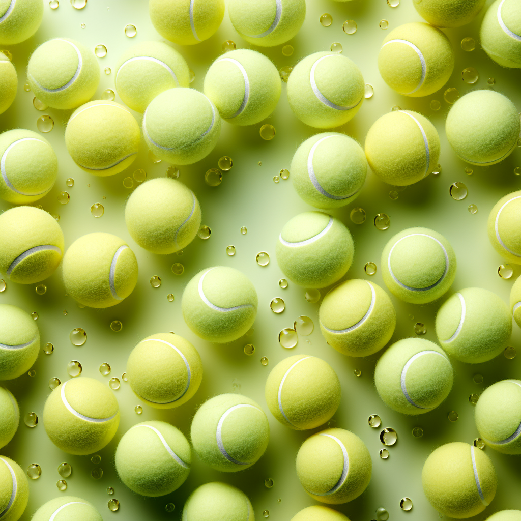 Picture of Green Cream Subtle Style with Mini Tennis Balls