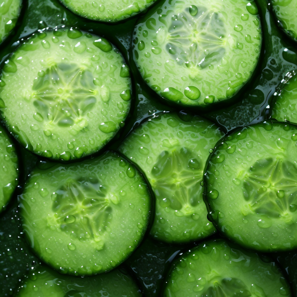 Closeup of Green Cucumber Pattern Texture