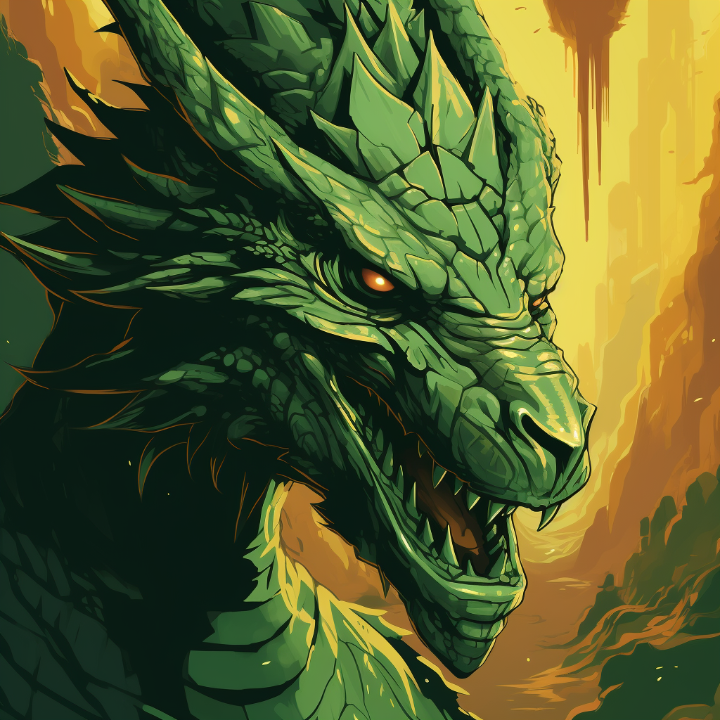 Green dragon in fantasy art  ?