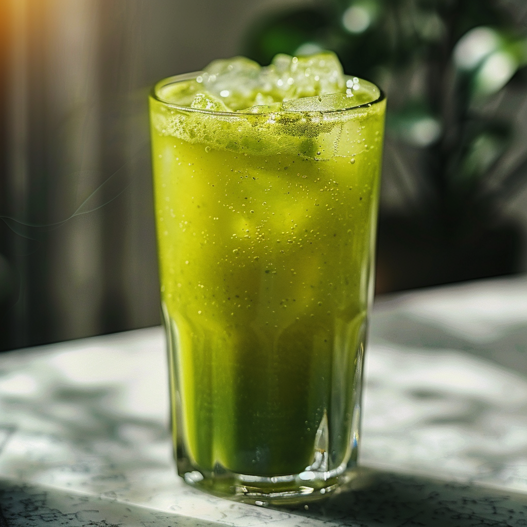 Green drink refreshing beverage image