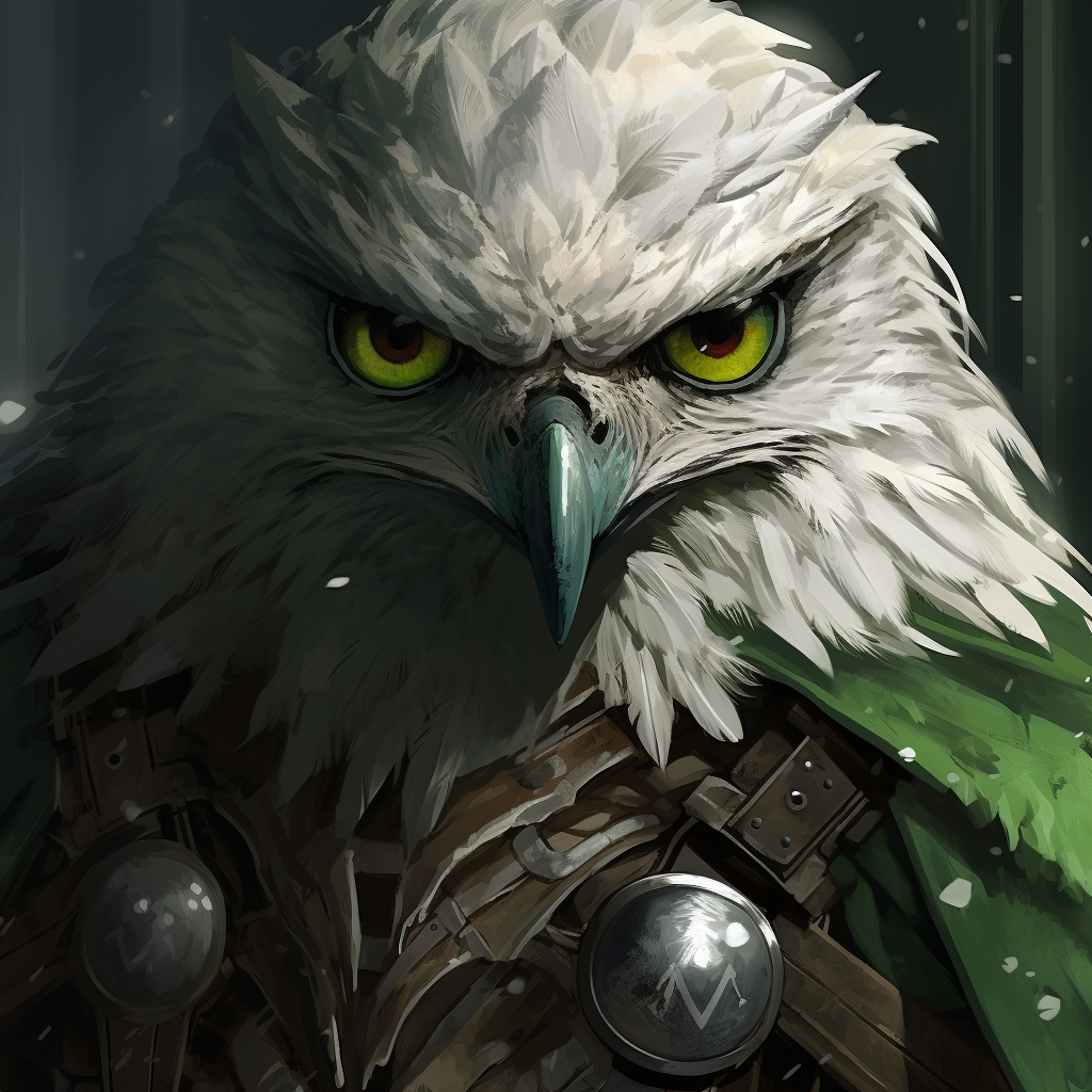 Close-up of a Green-Eyed Owl Rogue