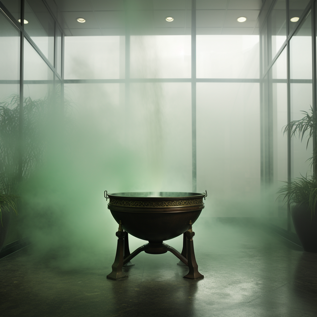 Image of Green Fog and Bronze Cauldron