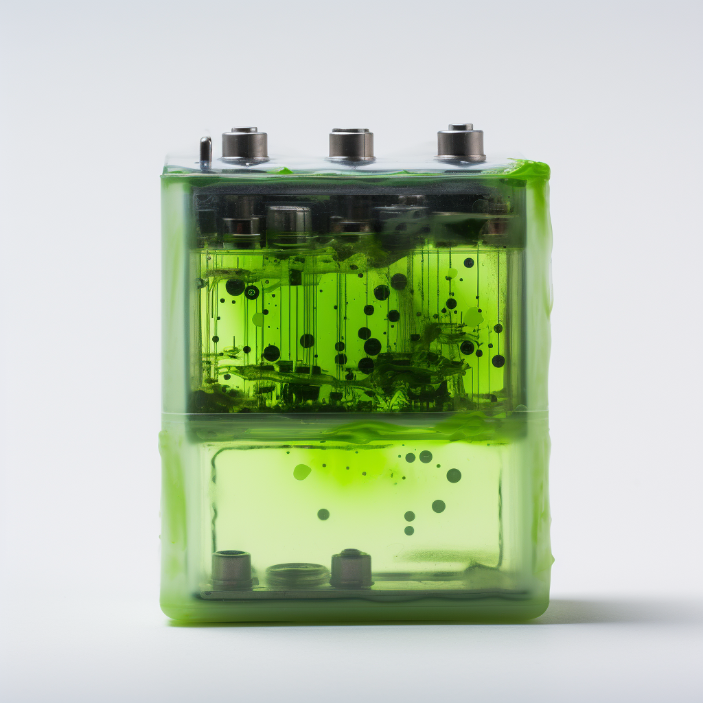 Battery with Green Liquid