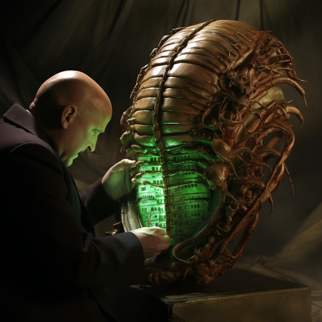 Green Matrix Movie Cypher and Trilobite Fossil  ?