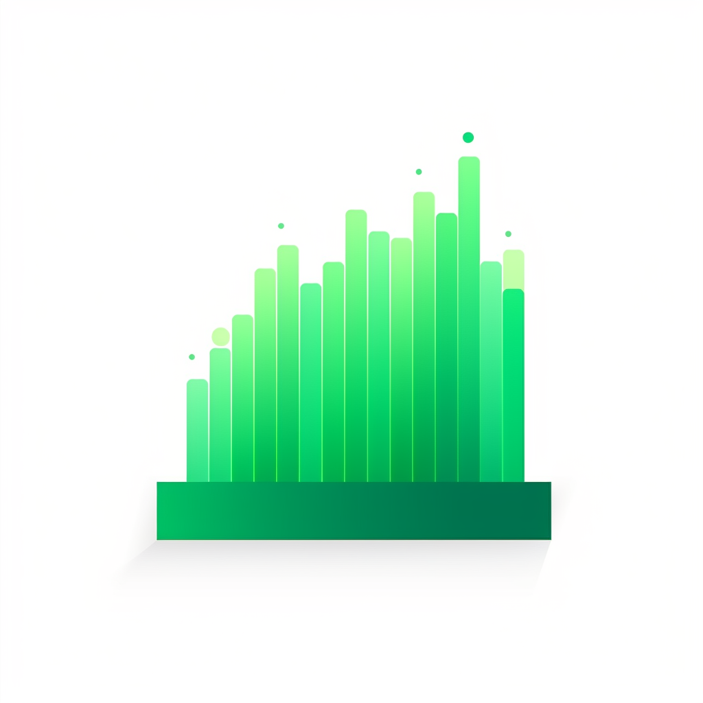 Green minimalist habit tracker app bar graph