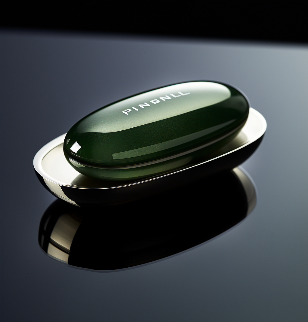 Green pill with explosive pigmentation